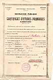 Certificat d'études de Louise Ballester épouse VEnis, ma mère.